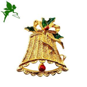 VINTAGE GERRY'S Christmas Bell Pin